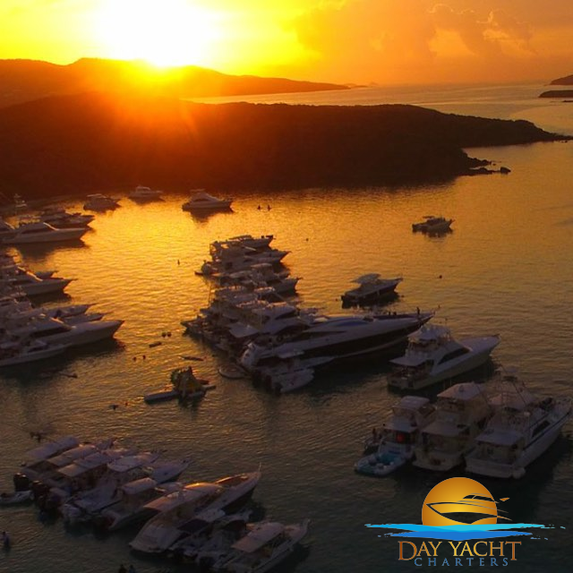 Secluded cove anchorage along the Puerto Rico coast, Fajardo luxury boat rental